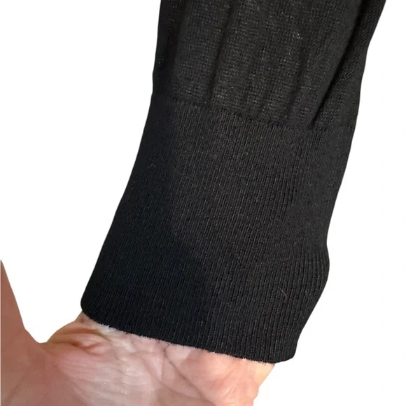 NWT Grace Elements Black/Black Open Front Cardigan Sweater   XLARGE    #I - Picture 7 of 7